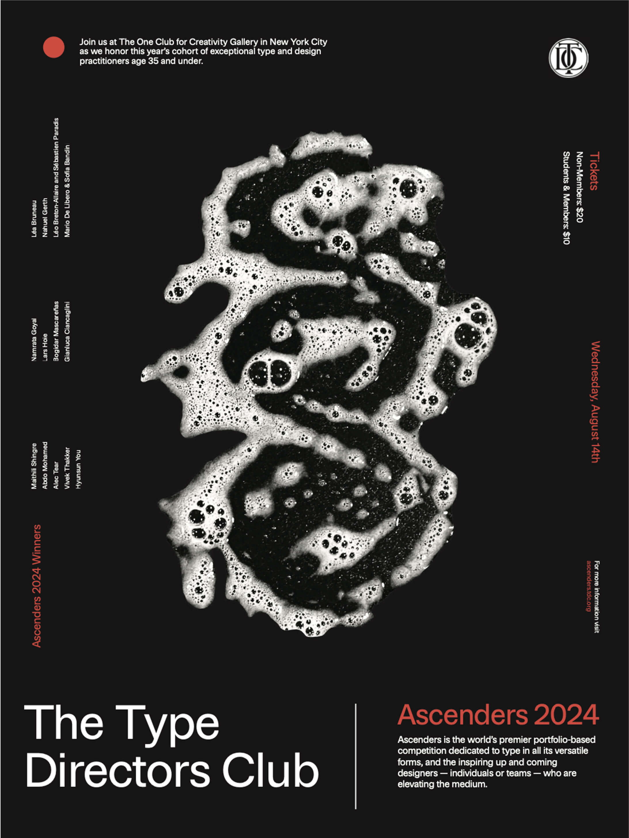 Flat artwork of poster for Type Directors Club