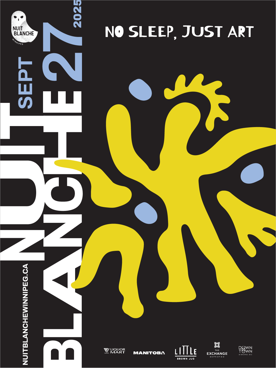Final poster design of Nuit Blanche event promo